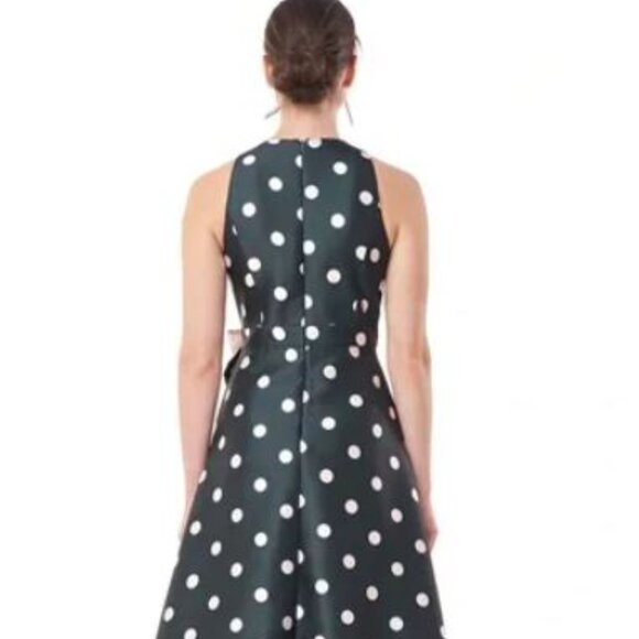 Kay Unger Andrea Walk Thru Jumpsuit/Dress Polka Dot with Pockets Size 2 - Picture 6 of 15